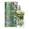 Jean Paul Gaultier perfume bottle and packaging with intricate designs on a white background
