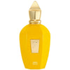 A bright yellow perfume bottle with a metallic gold cap and a gold square emblem on the front, labeled 'ERBA GOLD'.