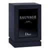 Black Dior Sauvage Elixir perfume box on a white background