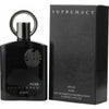 Black perfume bottle and packaging of Supremacy Noir by Afnan on a white background