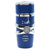 Blue and silver bottle with 'Asad Zanzibar' branding on a white background
