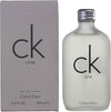 Calvin Klein CK One perfume bottle and packaging on a white background