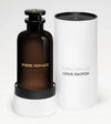 Louis Vuitton Ombre Nomade perfume bottle and packaging on a white background
