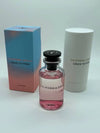 Louis Vuitton perfume bottle with packaging on a white background