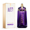 Mugler Alien perfume bottle and packaging on a white background