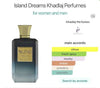 Khadlaj Island Dreams – Fruity, Floral, Woody, Musky – Extrait de Parfum Long-Lasting Fragrance for Unisex, 3.4 Ounce